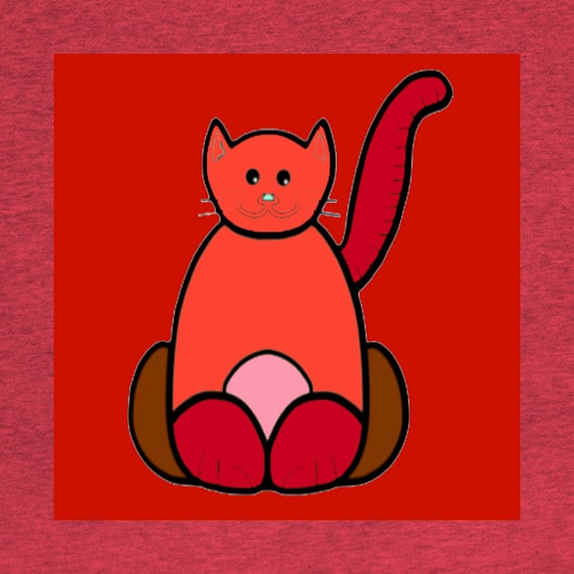 RED CAT BUDA by CATUNIVERSE